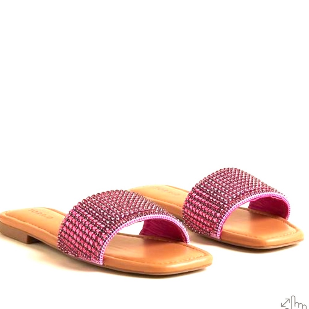 🛑SOLD🛑⭐️SALE⭐️EUC🌸TORRID Pink Rhinestone Sandals🌸 - Picture 3 of 11